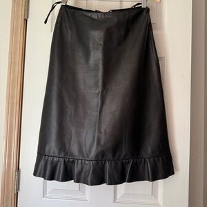 Vintage Oscar de la Renta Neiman Marcus Genuine Leather Skirt